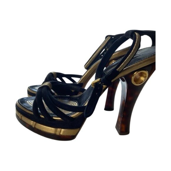 Louis Vuitton Strappy Platform High Heel Sandals – Size 35.5 (Made in Italy) - Picture 4 of 12